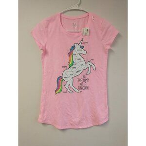 NEW JUSTICE Girl Anatomy Of A UNICORN T-SHIRT Size 14